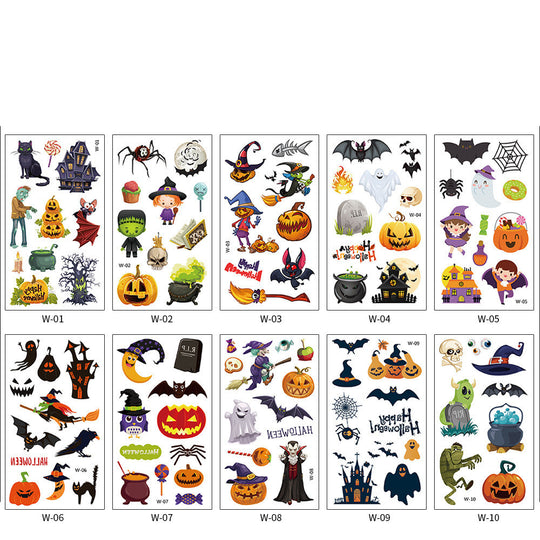 Halloween Children Cartoon Tattoo Sticker