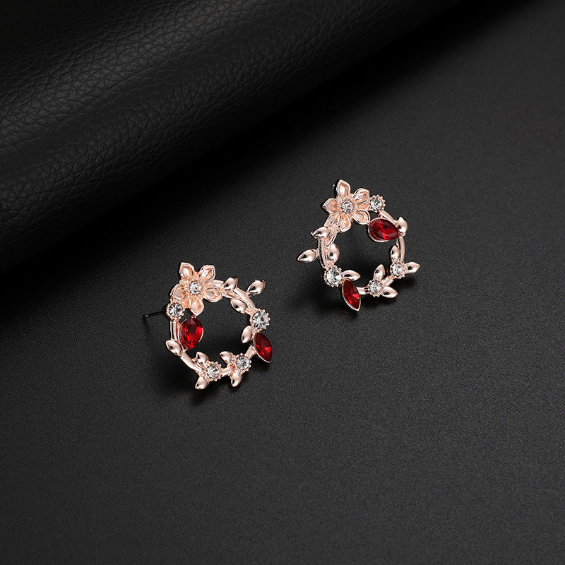 Two-piece Fashion Flower And Leaf Female Accessories Are Popular