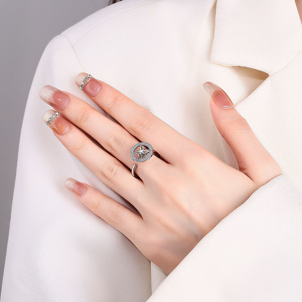 European And American Fashion Rotatable Geometric Ring Accessories