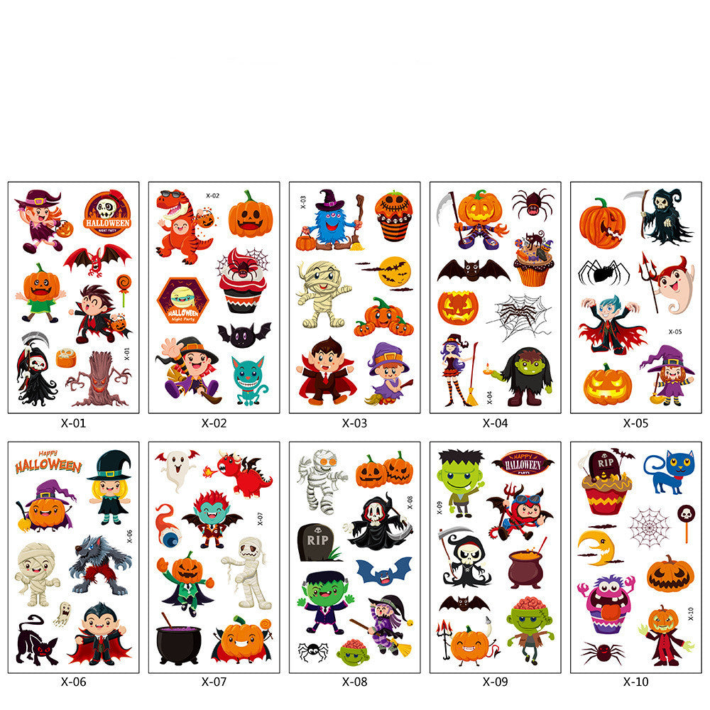 Halloween Children Cartoon Tattoo Sticker