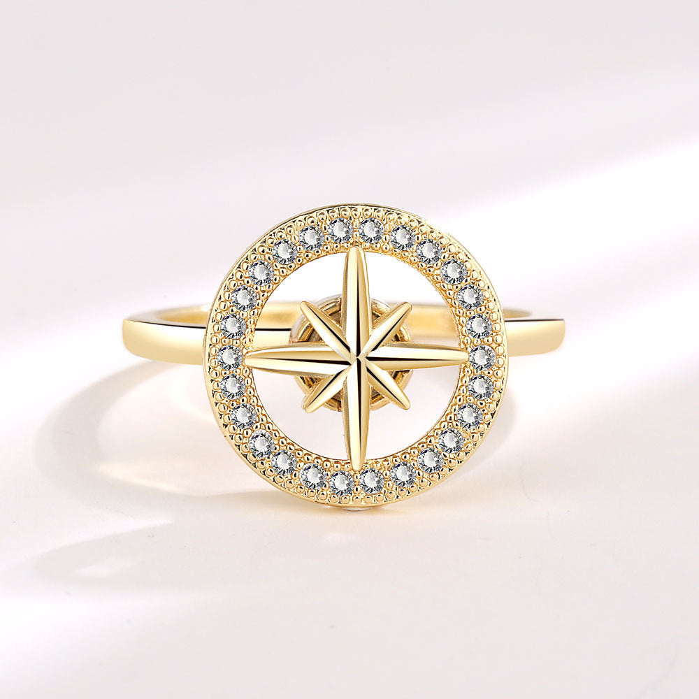 European And American Fashion Rotatable Geometric Ring Accessories