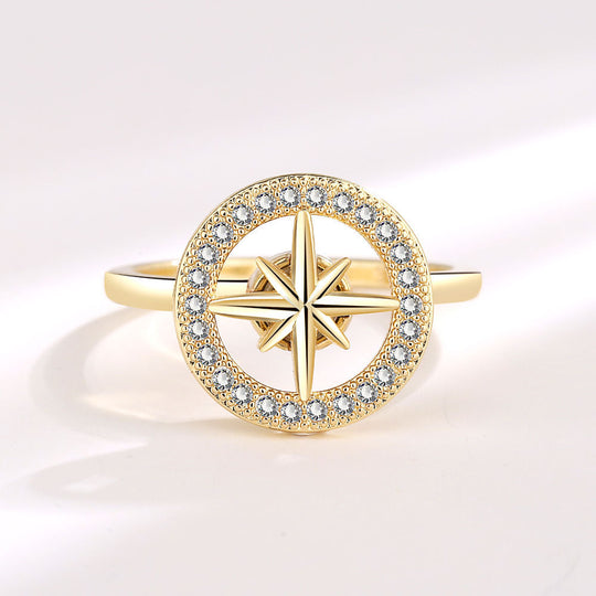 European And American Fashion Rotatable Geometric Ring Accessories
