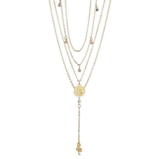 New European And American Accessories Fashion Rose Claw Diamond Pendant