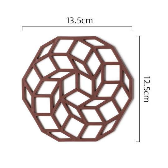 Insulated Anti-scald Pad Dining Table Cushion Kitchen Household Creative Hollow Placemat Coaster Pot Mat Bowl Mat