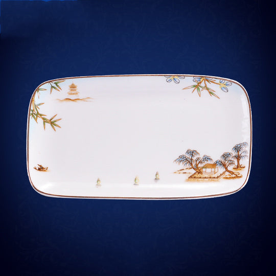 New Chinese Style Hotel Table Ceramic Dining Restaurant Kitchen Plate