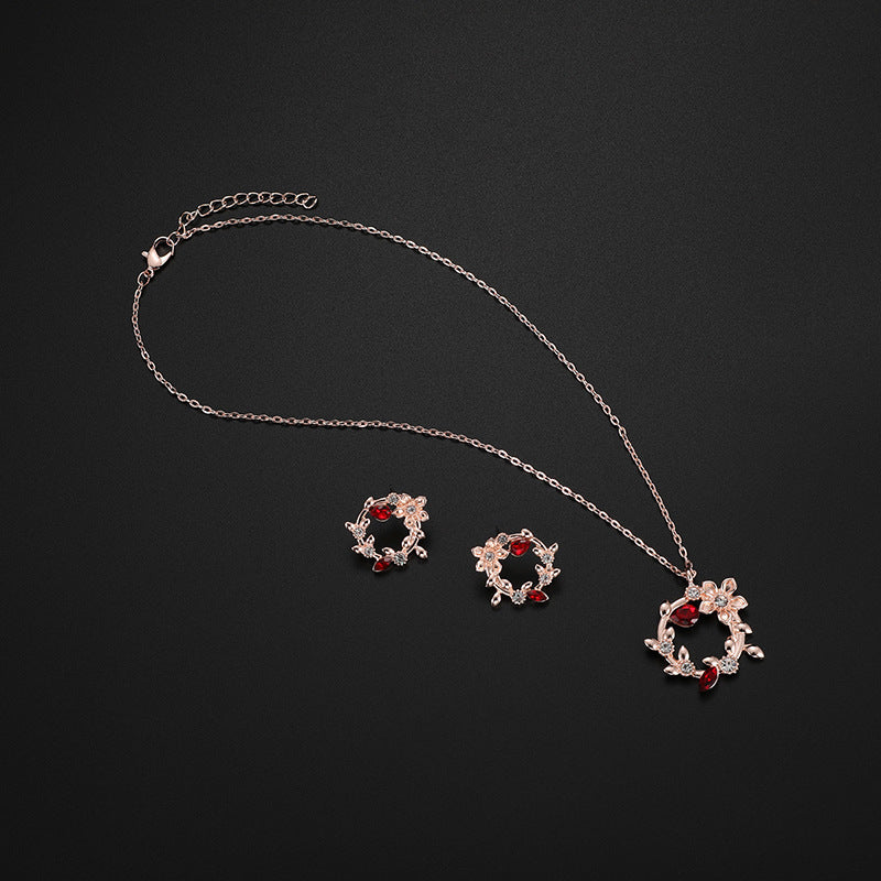 Two-piece Fashion Flower And Leaf Female Accessories Are Popular